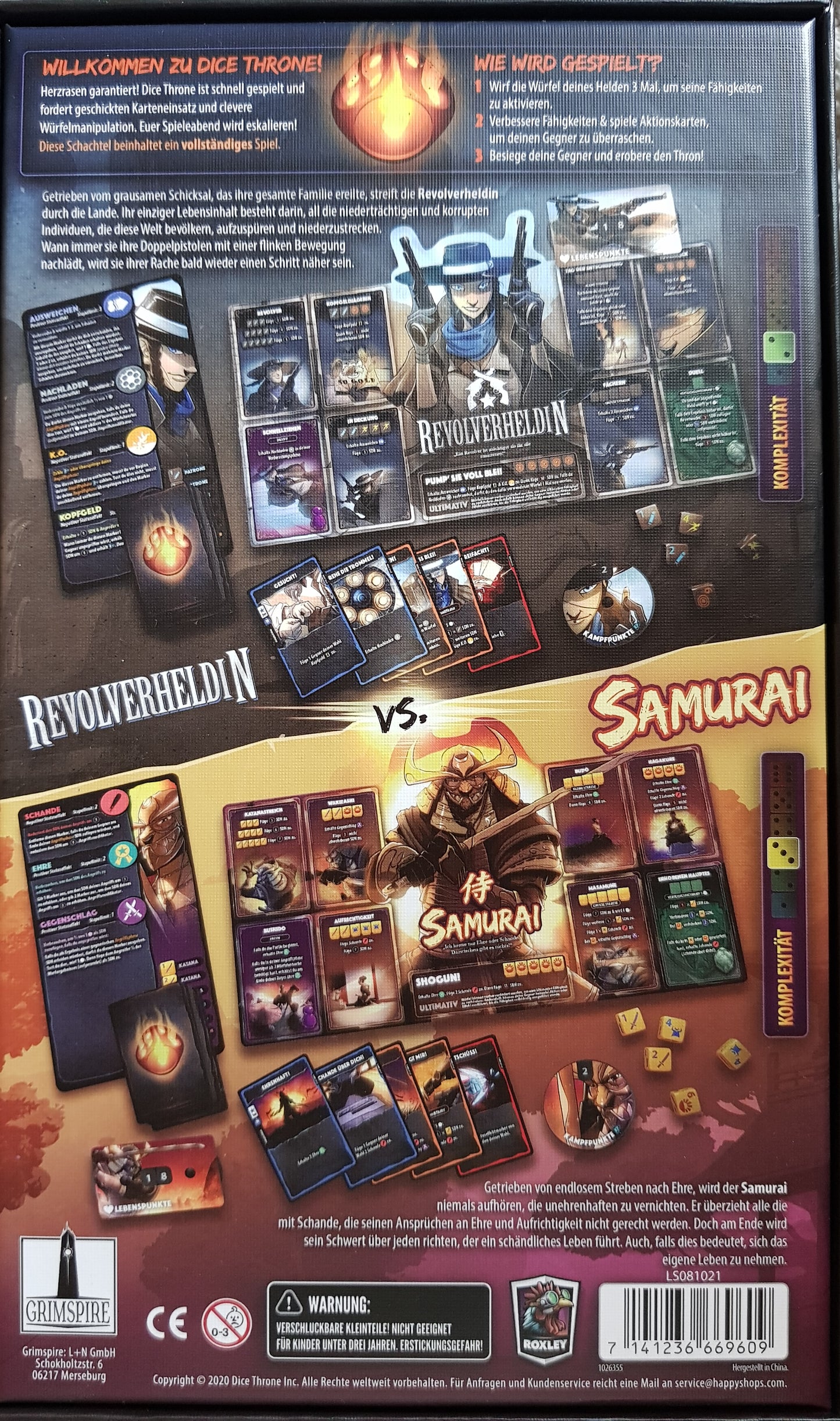 Dice Throne S2-K1 - Revolverheldin vs. Samurai